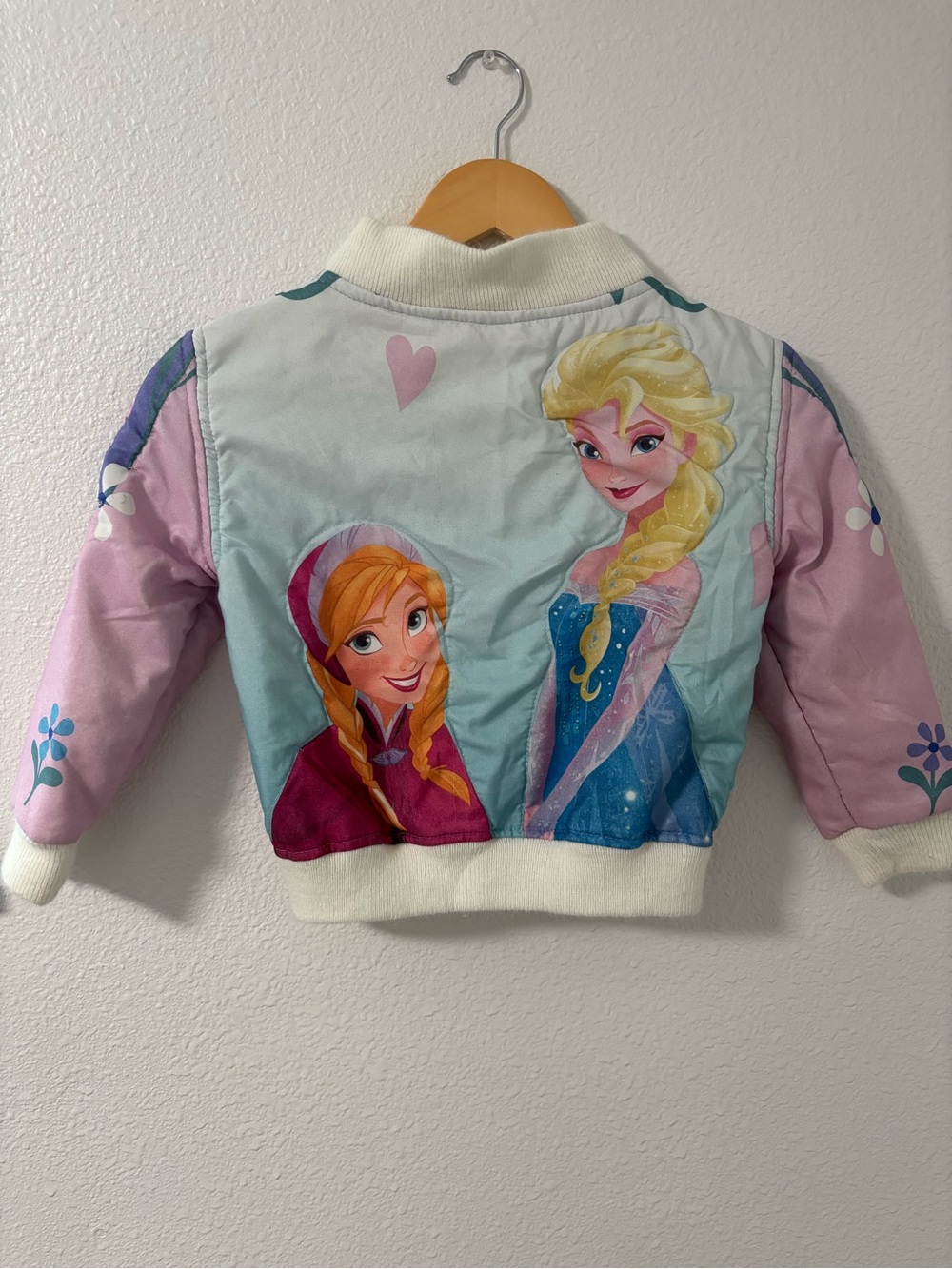 Disney Frozen Anna & Elsa Girls Jacket - Pink, Light Blue